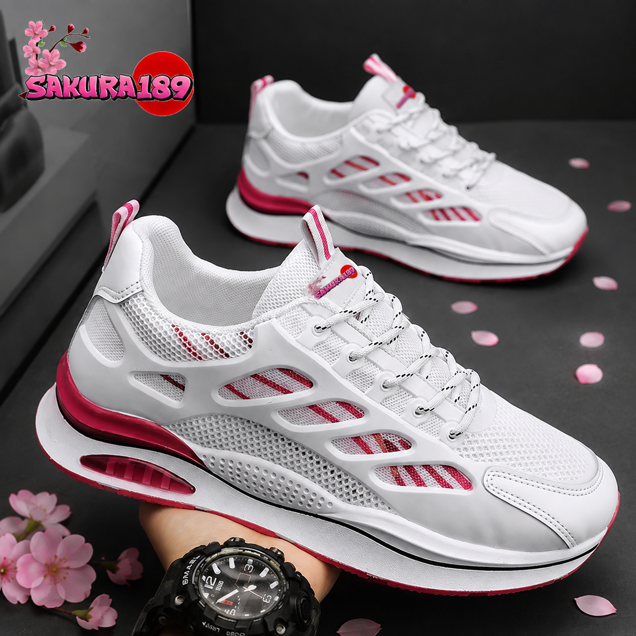 Sepatu Model Sakura Wanita Sport Kasual Olahraga CV004 | Sepatu Sport Kasual Pria Terlaris 39-43